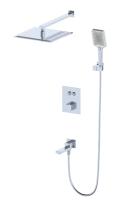 Душевой комплект со смесителем Wonzon & Woghand WW-88929003-CR хром глянцевый встраиваемый с термостатом