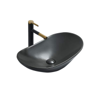 Накладная раковина Velvex 7811AMB 60 см черный