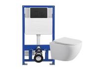 Сет инсталляция с унитазом и кнопкой Sapbox Arilon SET.108SBOX.1131T2W.808MB матовый черный