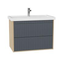 Тумба под раковину Onika Дайлер 108062 75 см серая матовая (раковина Фостер 80)