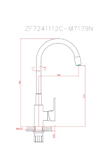 Смеситель для кухонной мойки Haiba HB70112-4 синий комбинированный с гибким изливом