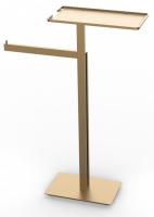 Держатель для туалетной бумаги Boheme 10952-MG матовое золото с полочкой