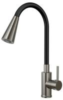 Смеситель для кухонной мойки Esko Kitchen K47GMB черный с гибким изливом