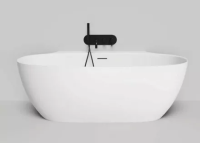 Ванна из литьевого камня Salini Alda Wall 170x90 101915G белая глянцевая пристенная