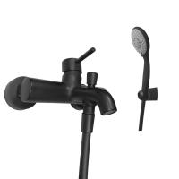 Смеситель для ванны Webert Elio EL850101560 черный матовый с душевым гарнитуром