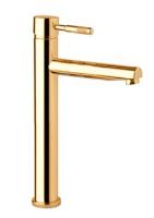 Смеситель для раковины Webert Rimini RI831402010 золото глянцевый с донным клапаном