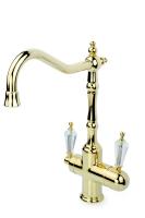 Смеситель для кухонной мойки Boheme Tradizionale Oro 112-SW глянцевое золото