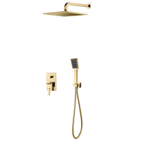 Душевой комплект со смесителем Caprigo Diamante 50-215-oro золото