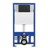 Инсталляция Sapbox 108C.500.01.808SS-MB для унитаза с кнопкой смыва черный матовый