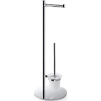 Туалетный ершик Bemeta Omega 104836012 хром глянцевый с держателем для туалетной бумаги
