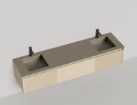 Тумба под встраиваемую раковину Salini Domino 200 см 27D120DINF окрашивание по RAL эмаль