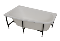 Ванна акриловая Radomir Рона 160x90 L 1-01-0-1-1-343 c каркасом