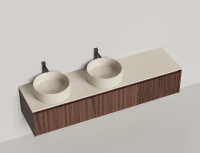 Тумба под раковину Salini Domino 200 см 27D220D окрашивание по RAL шпон