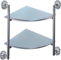 Полка двойная Haiba HB1907-2 хром угловая