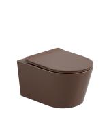 Унитаз подвесной Sapbox Lumara SB1124C1-MDB Rimless темно-коричневый матовый