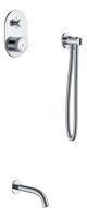 Душевой комплект со смесителем Boheme Tech 154-CR хром со смесителем