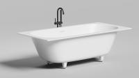 Ванна из искусственного камня Salini Ornella Axis Kit 190x90 103522M белая матовая встраиваемая