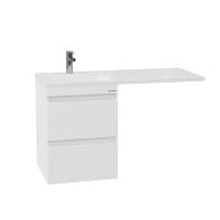 Тумба под стиральную машину Onika Флэтон 103801 40 см белая подвесная (раковина Марсал 100)