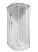 Душевая кабина Sapbox 110x80 SB1100L-110-02-WTR-W профиль белый, стекло прозрачное