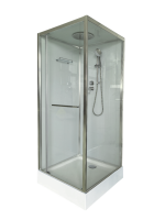 Душевая кабина Sapbox 90x90 SB9091-90-02-WTR-CH профиль хром, стекло прозрачное