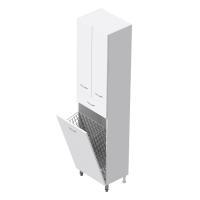 Пенал Onika Модерн 406004 60 см белый напольный с бельевой корзиной