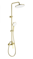Душевая стойка со смесителем Wonzon & Woghand WW-B3200-BG золото брашированная
