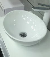 Накладная раковина Velvex 7138 40 см белая