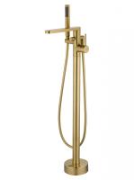 Смеситель напольный Wonzon & Woghand Stick WW-88649901-BG золото брашированный с душевым гарнитуром