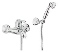 Смеситель для ванны Webert Aurora AU850101015(153) хром глянцевый с душевым гарнитуром