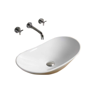 Накладная раковина Velvex 7811A 60 см белый