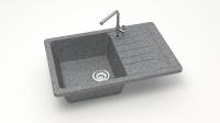 Мойка из искусственного камня Santegro 75 см SZ016-740/Q8 темно-серая матовая