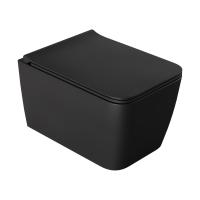 Унитаз подвесной Boheme Zen 967-SET-B черный с крышкой