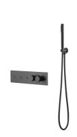 Смеситель для ванны и душа Boheme Fusion Termo 131-SYS-GM графит встраиваемый с душевым гарнитуром