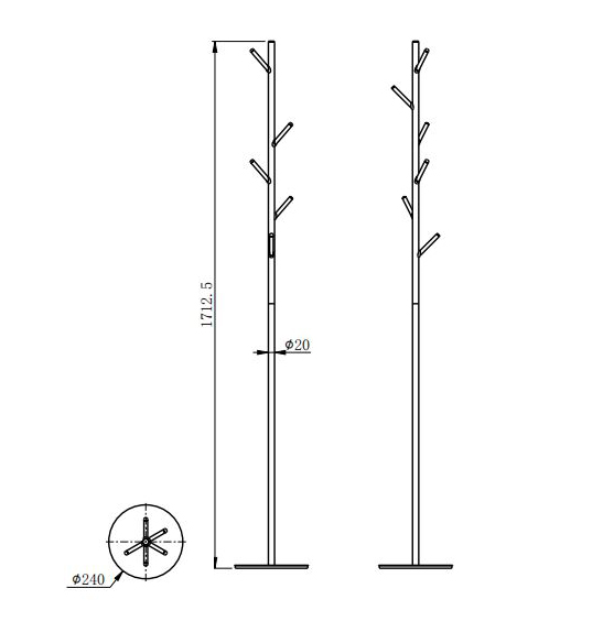 Полотенцедержатель Wonzon & Woghand WW-V4306-BR никель брашированный напольный