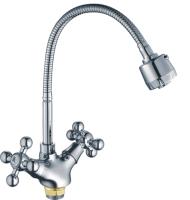 Смеситель для кухонной мойки Haiba CN4319-3 хром с гибким изливом