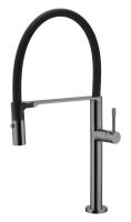 Смеситель для кухонной мойки Boheme Uno 114-SGM вороненая сталь