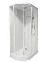 Душевая кабина Sapbox 110x80 SB1100R-110-02-WTR-W профиль белый, стекло прозрачное