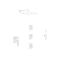 Душевой комплект со смесителем Webert Pegaso PE890104740 белый матовый встраиваемый