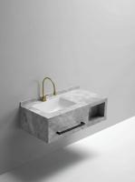 Раковина-моноблок Sapbox SB-WF-MJJ-100M406 100 см серый мрамор