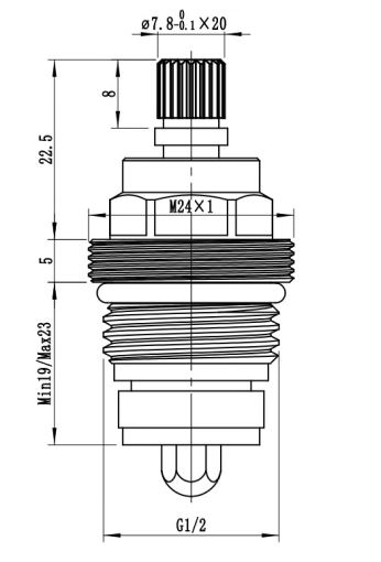 Кран-букса с резиновой прокладкой Voda VRBZ20