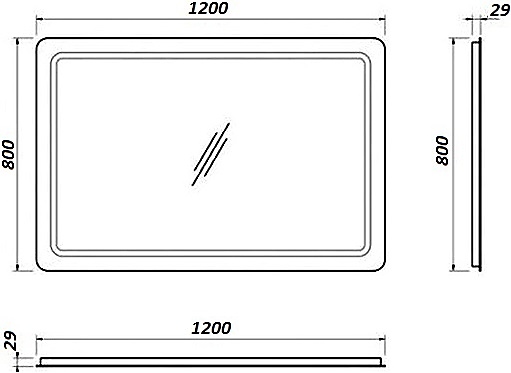 Зеркало Kакса-А Kristall Lux 120x80 4641