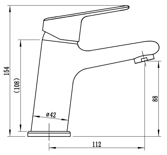 Смеситель для раковины Voda Wave WA26M хром глянцевый