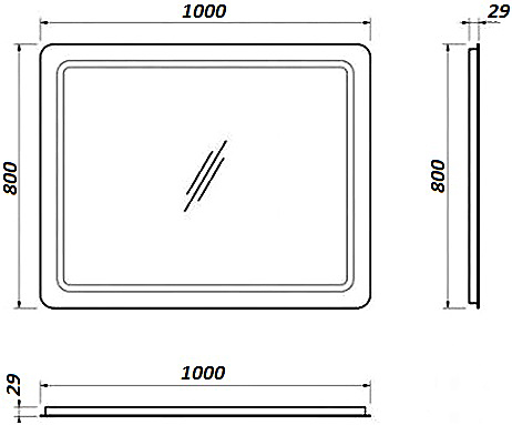 Зеркало Kакса-А Kristall Lux 100x80 4640