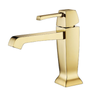 Смеситель для раковины Caprigo Diamante 50-020-oro золото с донным клапаном