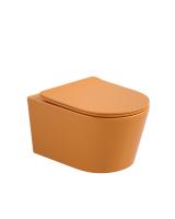 Унитаз подвесной Sapbox Lumara SB1124C1-MO Rimless оранжевый матовый