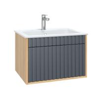 Тумба под раковину Onika Дайлер 106151 60 см серая матовая (раковина Бергамо Нова 60)