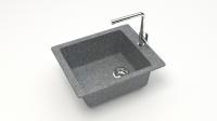 Мойка из искусственного камня Santegro 45 см SZ008-425/Q8 темно-серая матовая