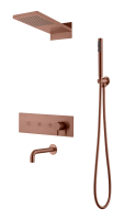 Душевой комплект со смесителем Boheme Fusion 130-2-BRB брашированная бронза