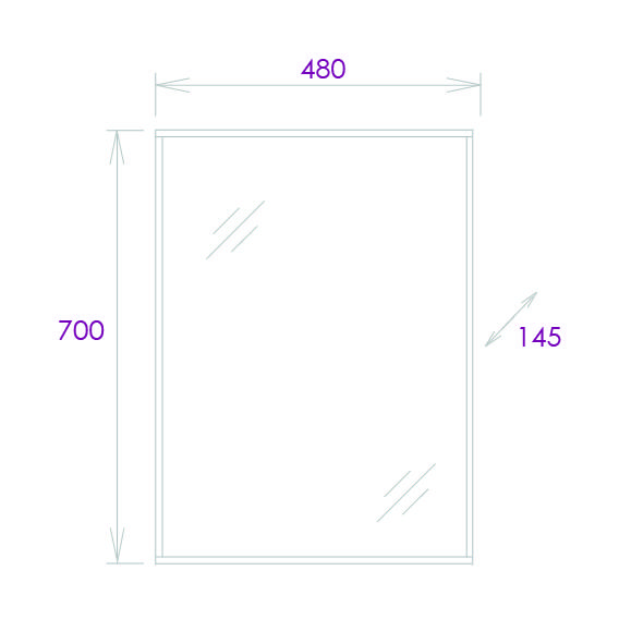 Зеркало Onika Тимбер 50x50 204803 дуб сонома