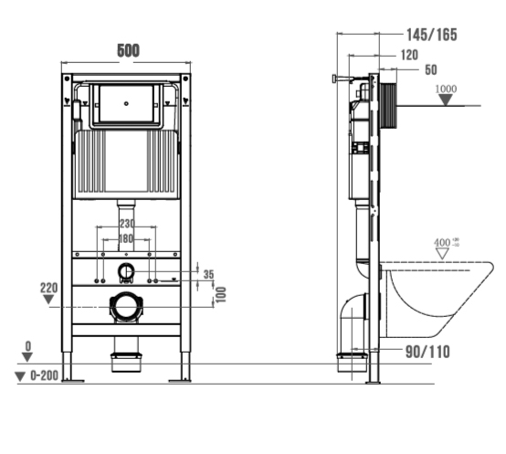 Инсталляция Wonzon & Woghand WW-TI739A для унитазов